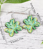 Light Green St. Patrick Painted Shamrock Shape Drop Earrings Dear-Lover Dropshipping