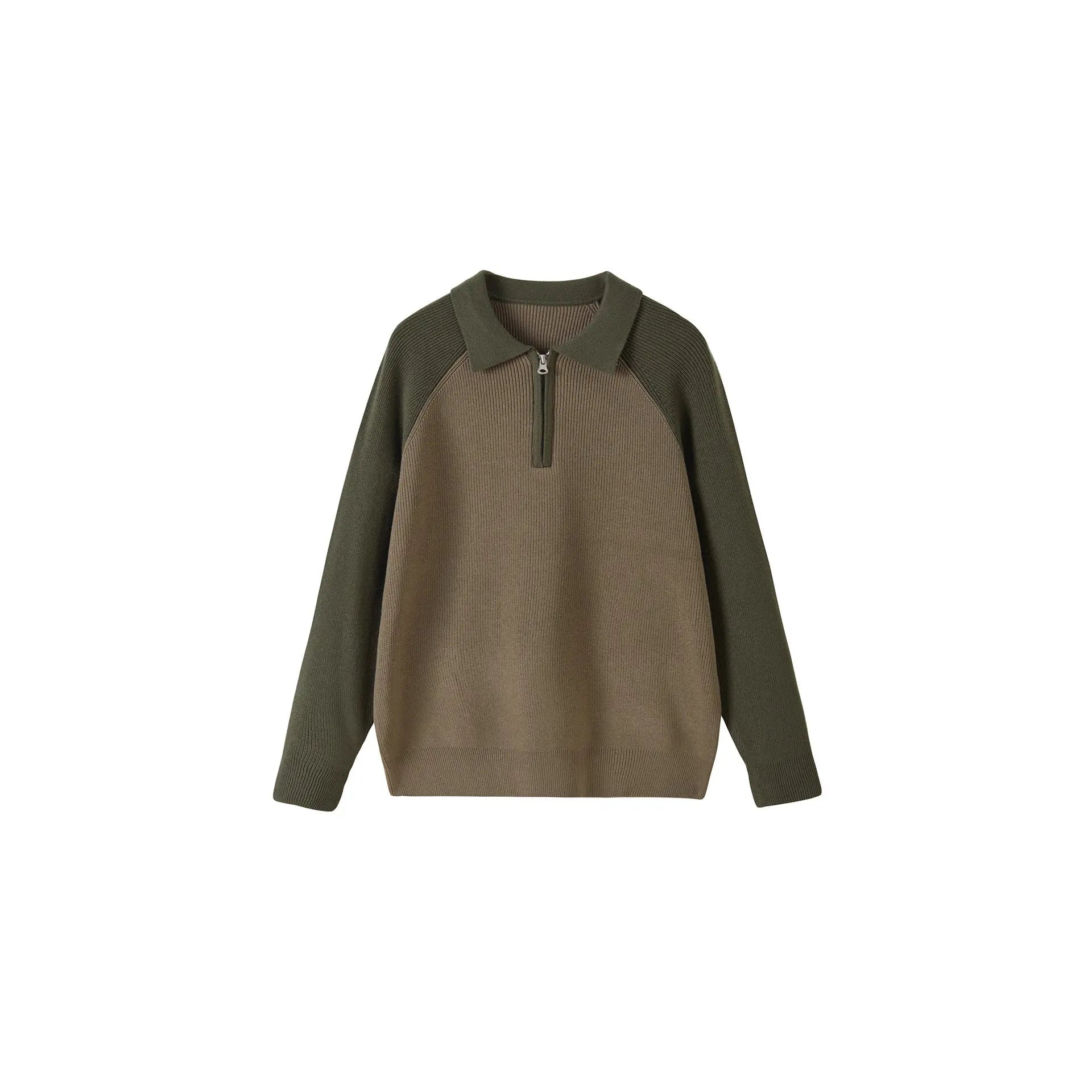 Colorful Half-Zip Pullover Knitwear Men Polo Neck Sweater Markonline