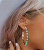 Sky Blue Gem Inlay Retro C-shape Earrings Dear-Lover Dropshipping