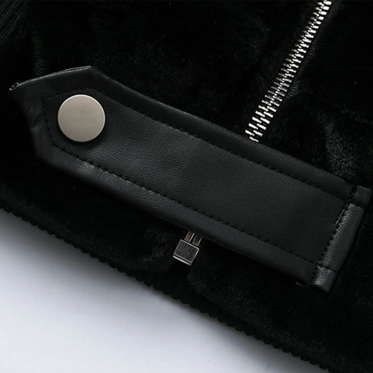 Fur jacket leather splicing motorcycle jacket for men eprolo