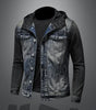 Hooded Denim Jacket for Men Spring Casual Oversized Fit Coat Markonline