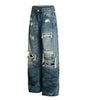 Washed blue ripped jeans for women Markonline