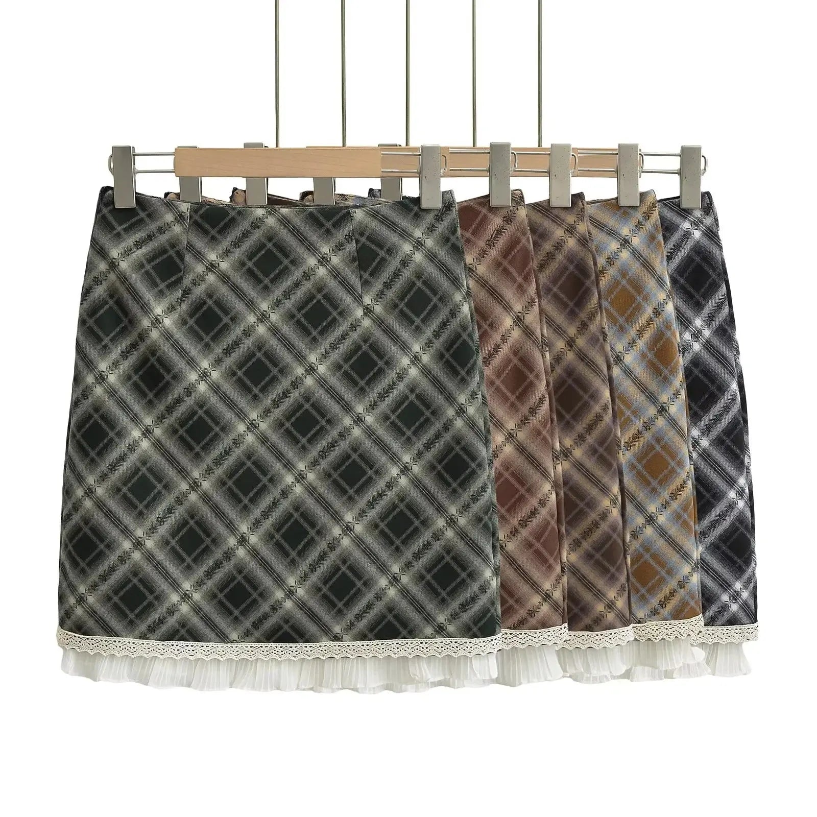 Plaid skirt for women eprolo