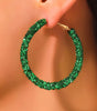 Dark Green St. Patricks Fashion Daring Sequin Loop Earrings Dear-Lover Dropshipping