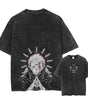 Anime Printed Streetwear Vintage Washed T-shirt Men Harajuku Markonline