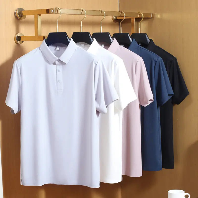 Men's Elastic Short Sleeve  with Snap Buttons