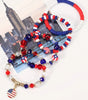 Fiery Red Flag Day Beaded Multilayered Bracelet Dear-Lover Dropshipping