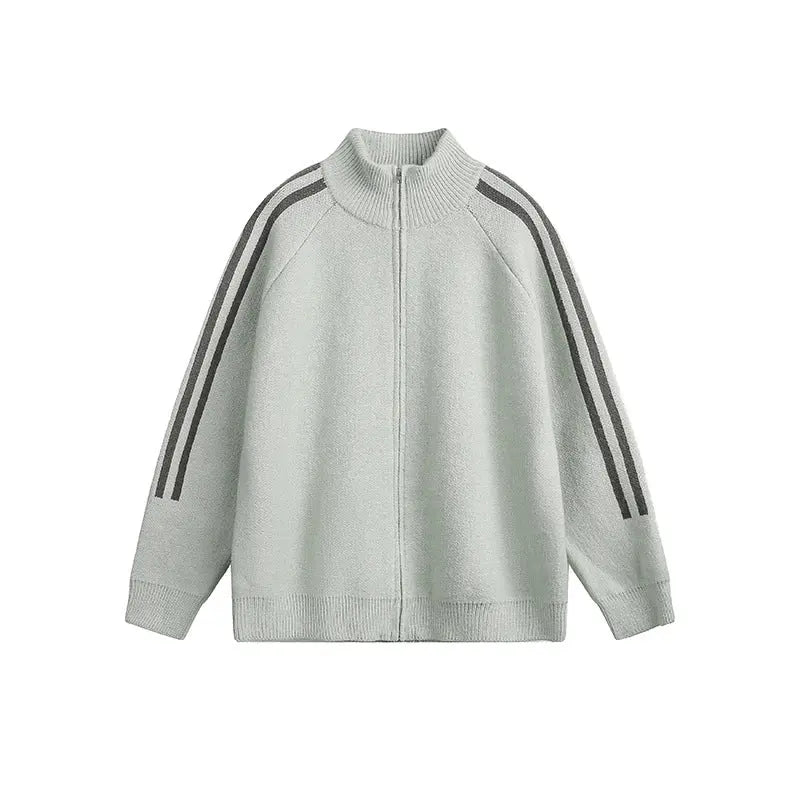 Three stripes with shoulder sleeves and a half high neck sweater for men Markonline