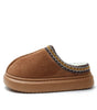 Chestnut Contrast Edge Suede Plush Lined Thick Sole Winter Slippers Markonline