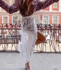 White lace lace skirt asymmetrical wrap skirt for women Markonline