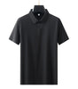 Men's Elastic Short Sleeve Polo Shirt with Snap Buttons Markonline