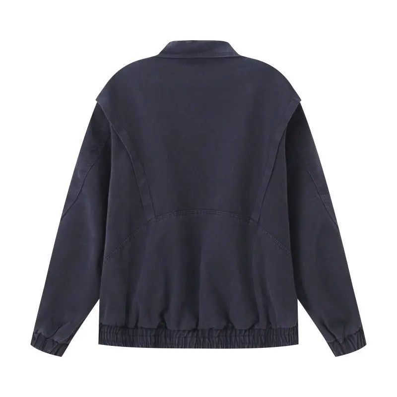 Washed Distressed Deconstructed Work Jacket Men Loose Detroit Coat Markonline