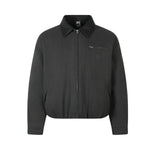 Leather collar with cotton jacket for men eprolo