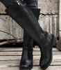 Black Side Zipper Knee High Chunky Low Heel Boots Dear-Lover Dropshipping