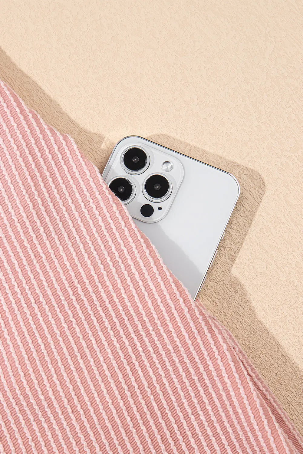 Blossom Corded Knit Crew Neck Puff Sleeve Shift Mini Dress Markonline