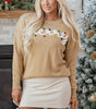 Smoke Gray Merry Colorful Dot Detail Christmas Drop Shoulder Sweater Dear-Lover Dropshipping