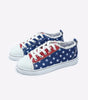 Multicolor American Flag Stars Printed Frayed Detail Lace-up Shoes Dear-Lover Dropshipping
