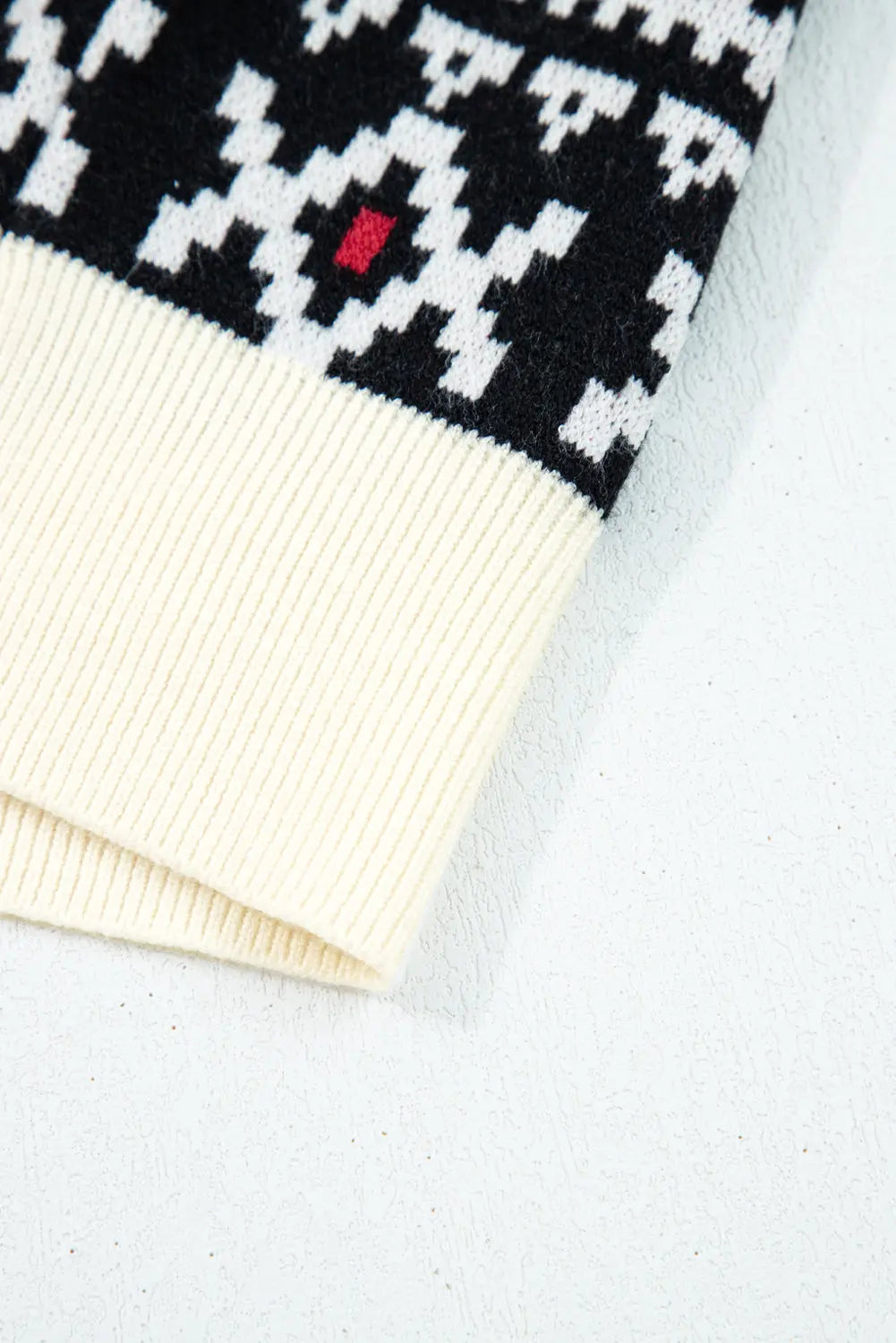 Black Floral Print Buttoned Front V Neck Knit Cardigan Dear-Lover Dropshipping