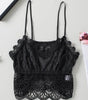 Black Crochet Lace Bralette Crop Top Markonline