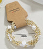 White Cross Pearl Decor Beaded Elastic Multi Layered Bracelet Dear-Lover Dropshipping