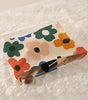 White Floral Print Corduroy Minimalist Storage Bag Markonline