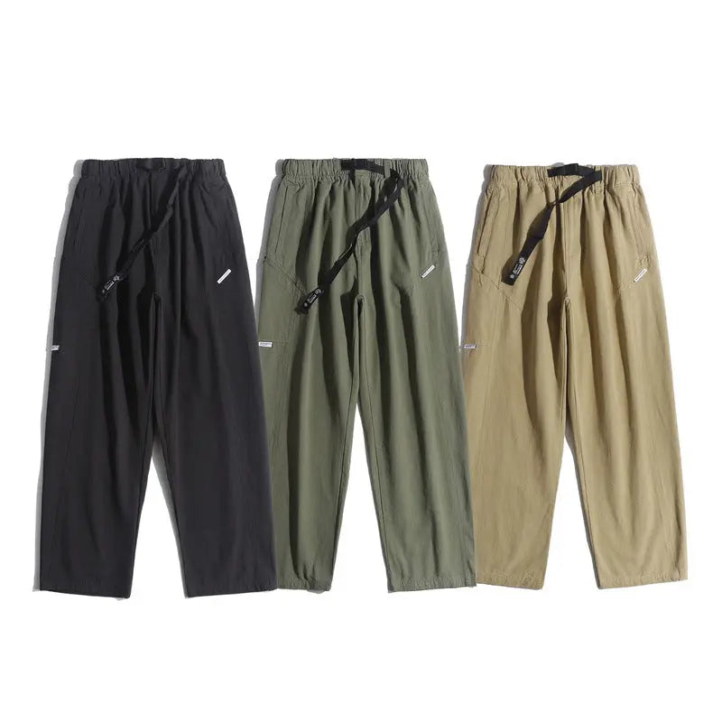Simple workwear pants for men and women, loose straight leg casual pants Markonline