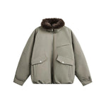 Hooded Parka with Large Pockets Down Jacket Coat eprolo