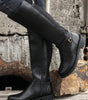 Black Side Zipper Knee High Chunky Low Heel Boots Dear-Lover Dropshipping