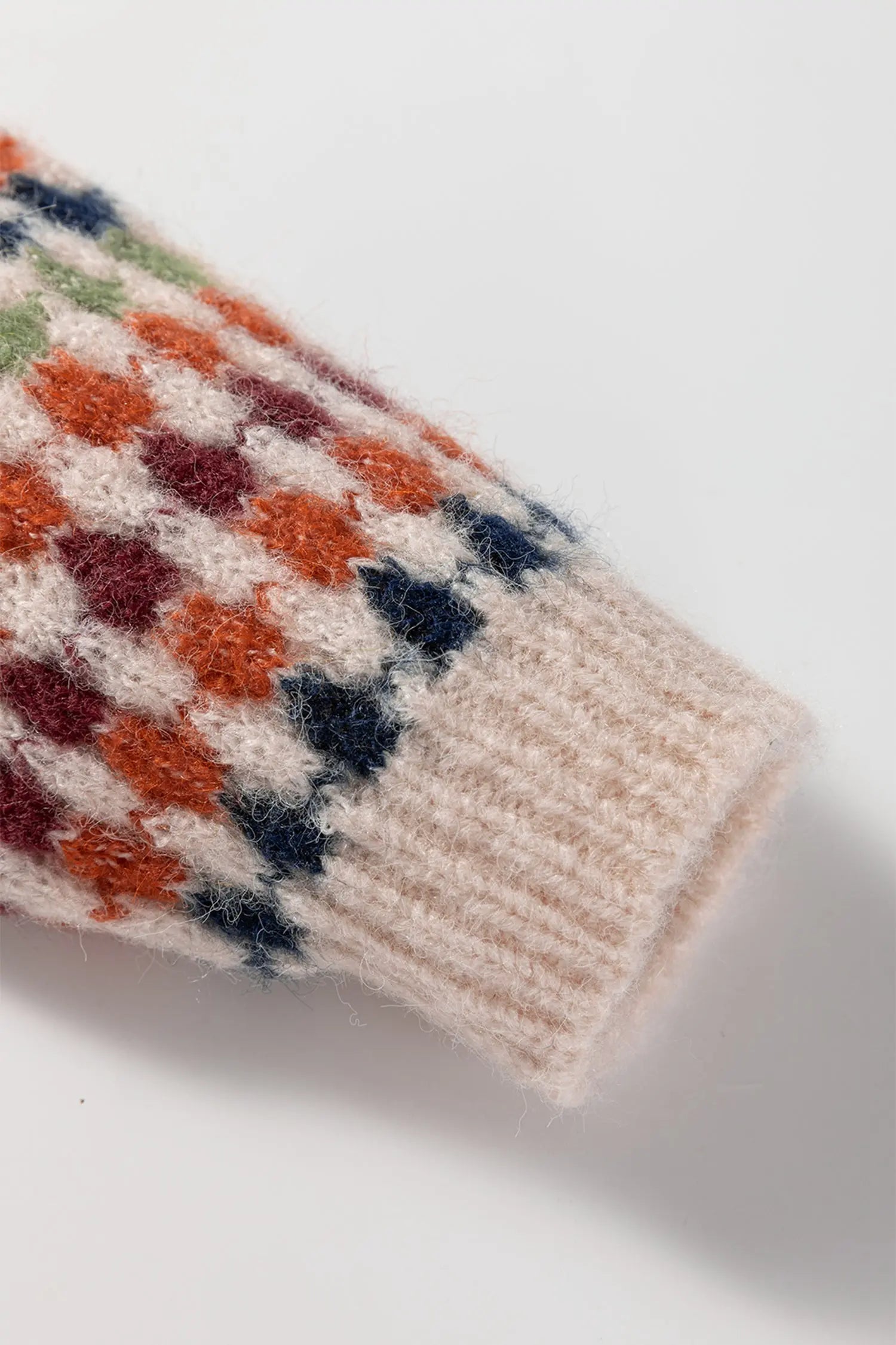 Multicolour Dotty Striped Pattern Knit Drop Shoulder Sweater Dear-Lover Dropshipping