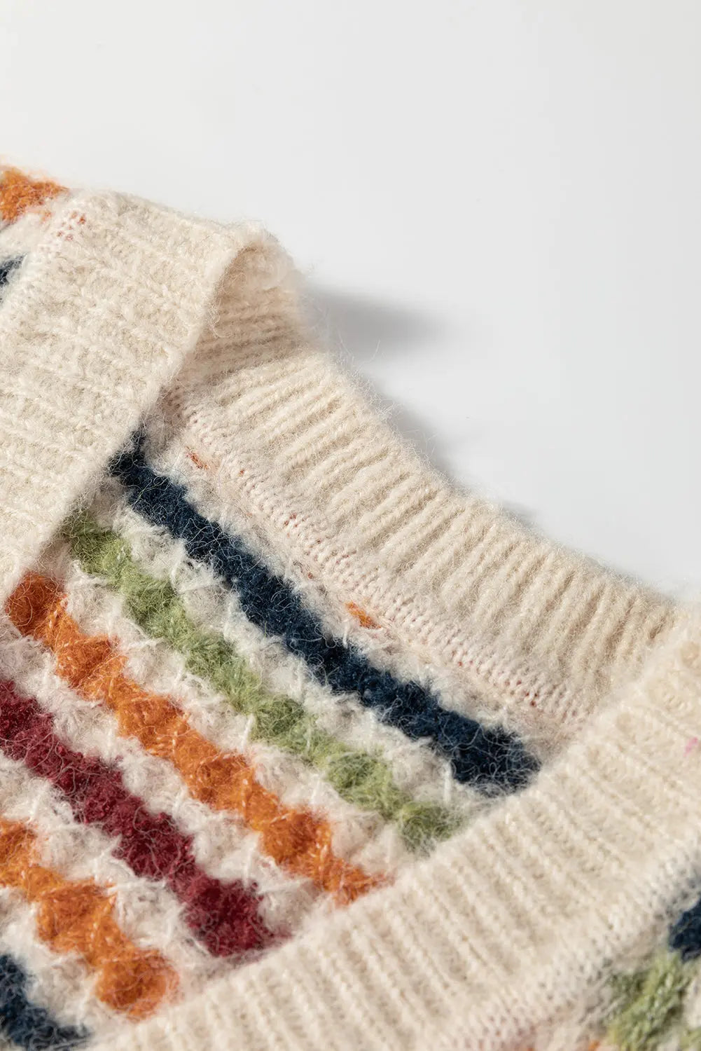 Multicolour Dotty Pattern Knit Button Front V Neck Sweater Cardigan Dear-Lover Dropshipping