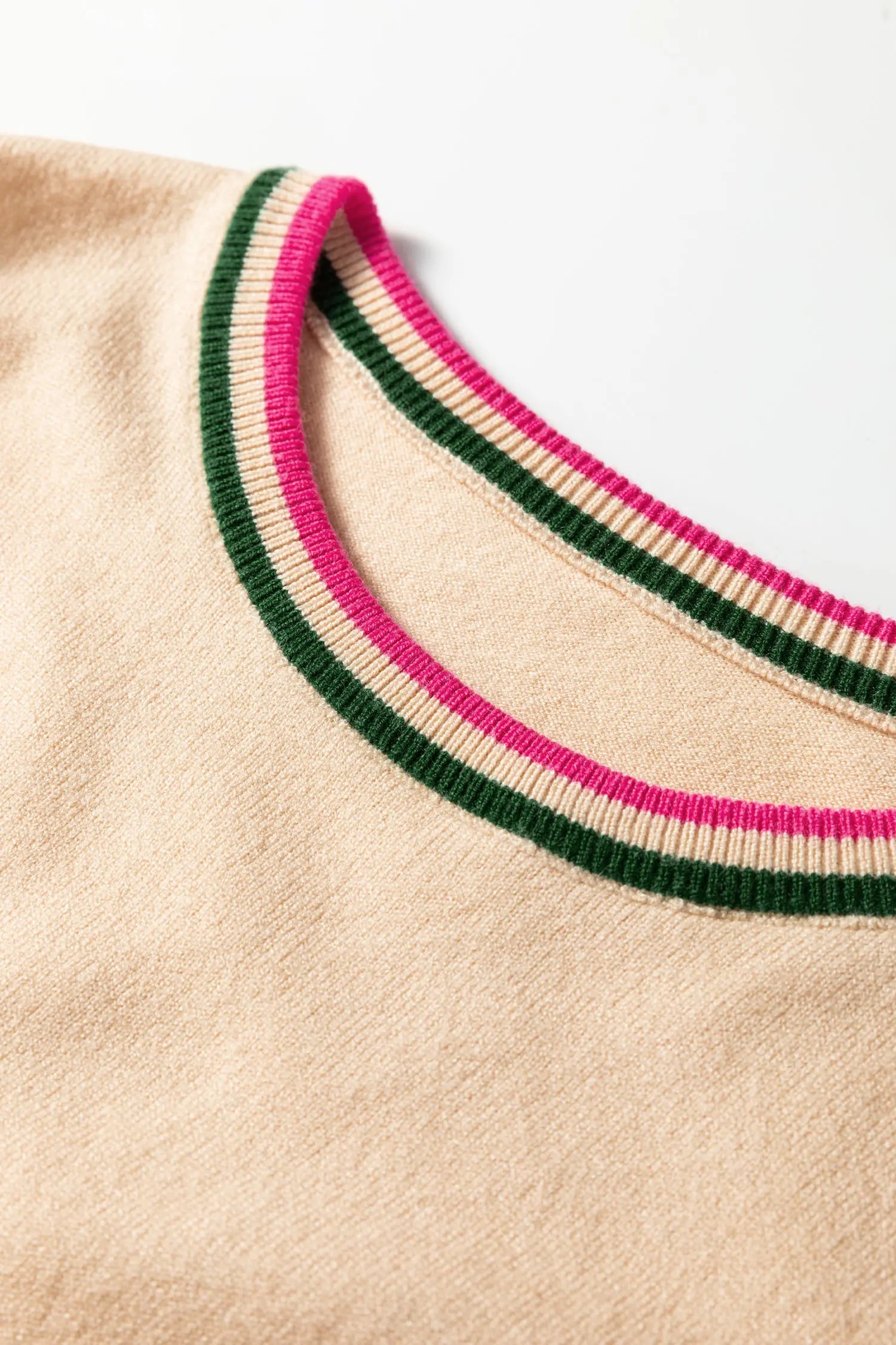 Apricot Floral Patchwork Shirred Cuff Puff Sleeve Sweater Dear-Lover Dropshipping