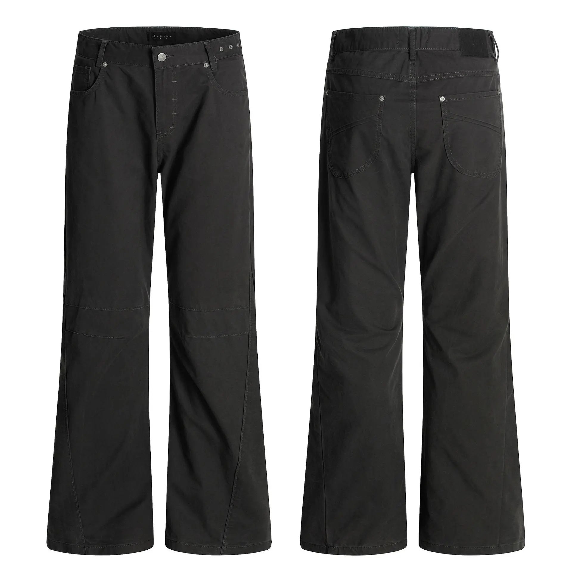 Carbon Grey Flared Denim Pants for Men and Women Markonline