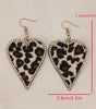 Multicolour Rhinestone Edge Leopard Print Heart Shape Earrings Dear-Lover Dropshipping