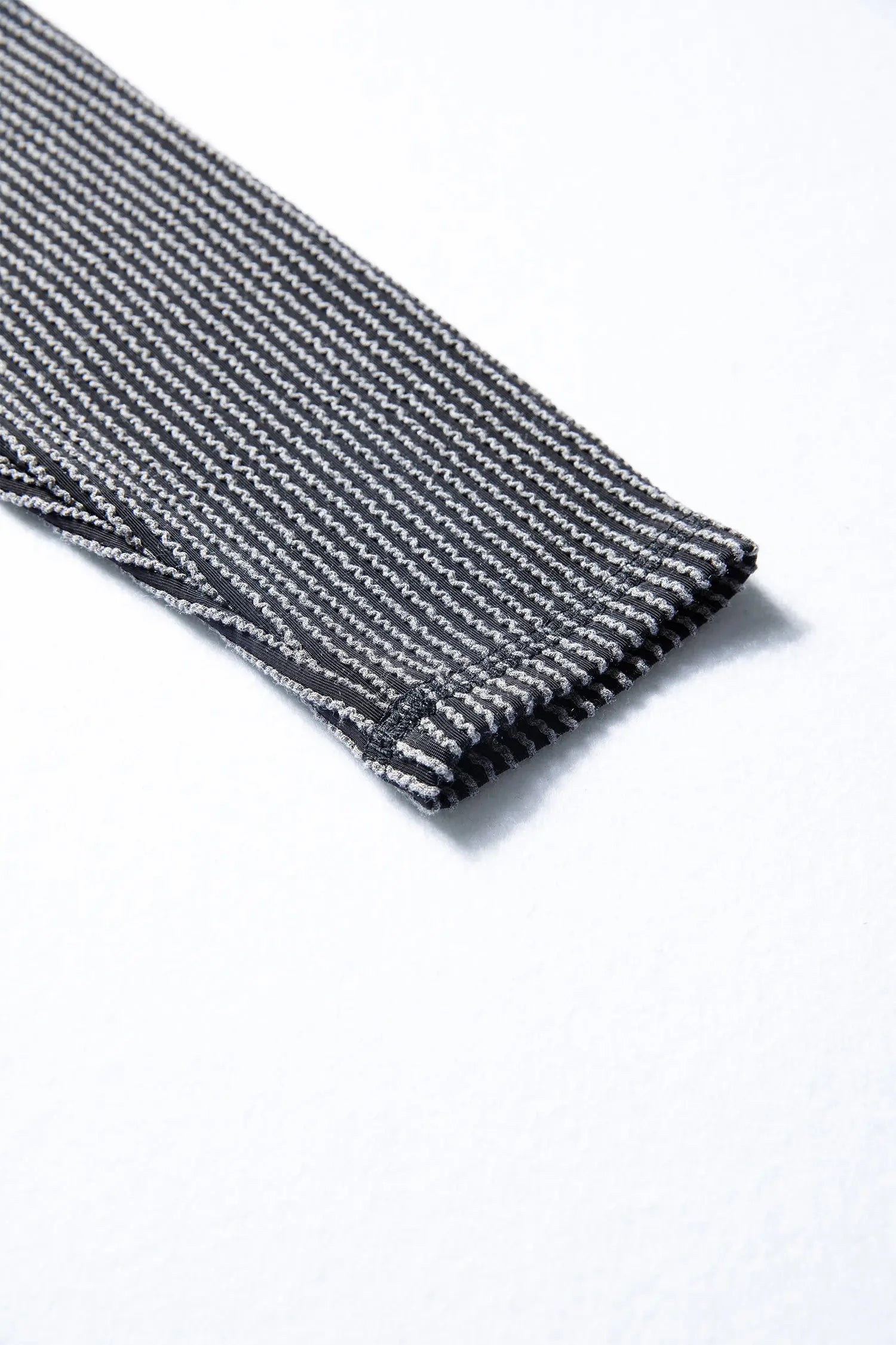 Black Twist Ribbed Exposed Seam Detail Long Sleeve Loose Top Dear-Lover Dropshipping