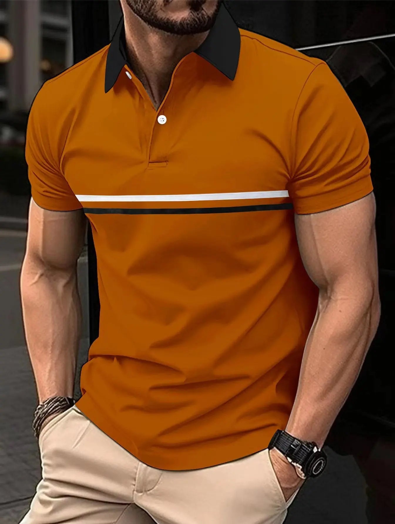 Polo shirt button up men's sports polo shirt Markonline
