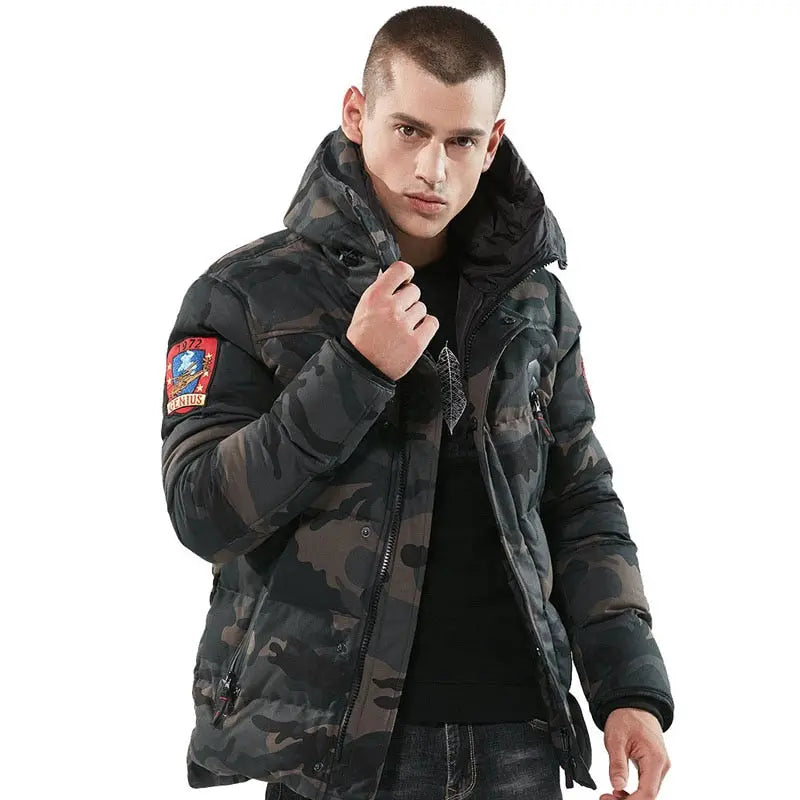 Hot Sale Winter Jacket Men Thicken Cotton Camouflage Parka Hiphop Chaquetas Hombre Mens Casual Streetwear Outerwear Hooded Coats Markonline