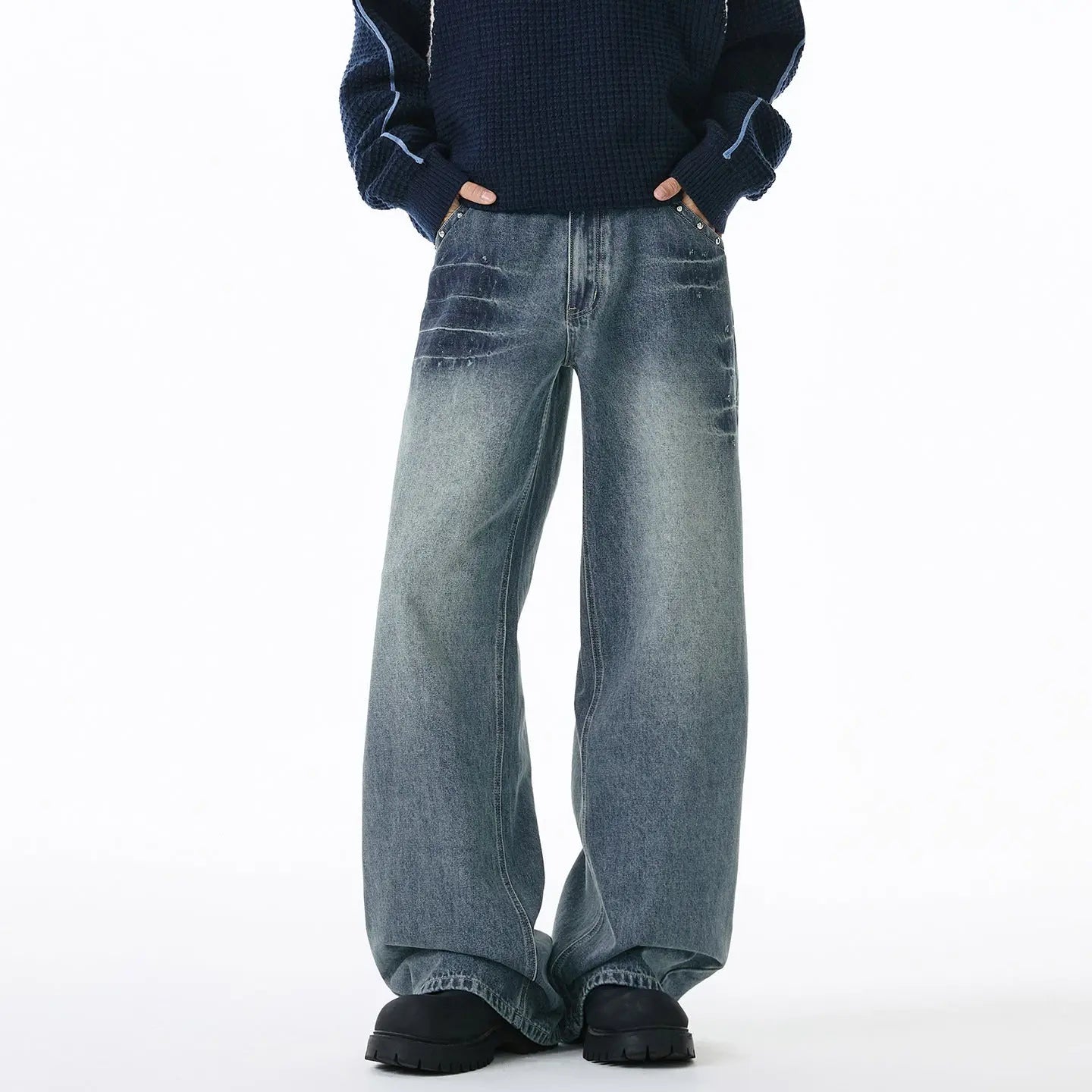 Washed denim jeans for men Markonline