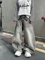 Splashing ink to wash jeans for men and women in spring Markonline