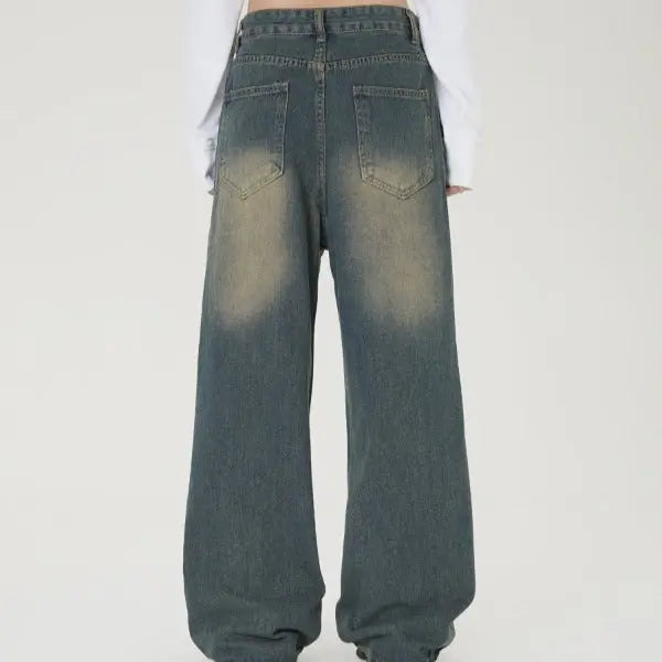 Retro wide leg jeans for men and women Markonline