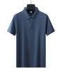 Men's Elastic Short Sleeve Polo Shirt with Snap Buttons Markonline