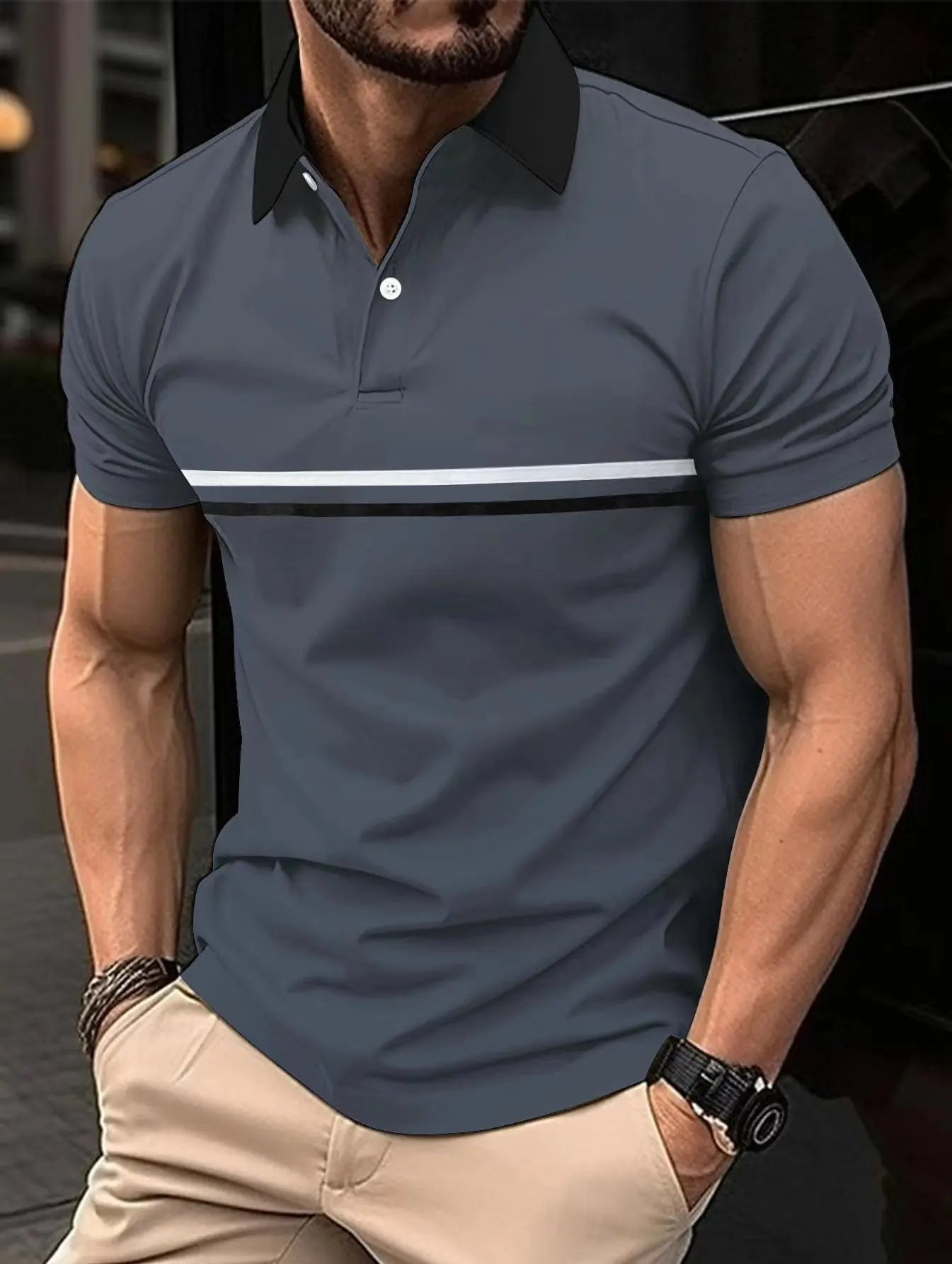 Polo shirt button up men's sports polo shirt Markonline