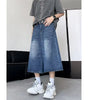 Retro washed wide leg seven quarter jeans for men Markonline