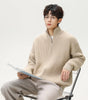 Half zip stand up collar sweater for men Markonline