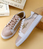 Dearlove Gold Glitter Star Patchwork PU Leather Lace-up Sneakers Markonline