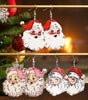White 3 Pairs Christmas Santa Clause Pendant Hook Earrings Dear-Lover Dropshipping