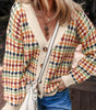 Multicolour Dotty Pattern Knit Button Front V Neck Sweater Cardigan Dear-Lover Dropshipping