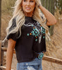 Carbon Grey Vintage Western Bull Head Skull Turquoise Aztec Graphic T Shirt Markonline