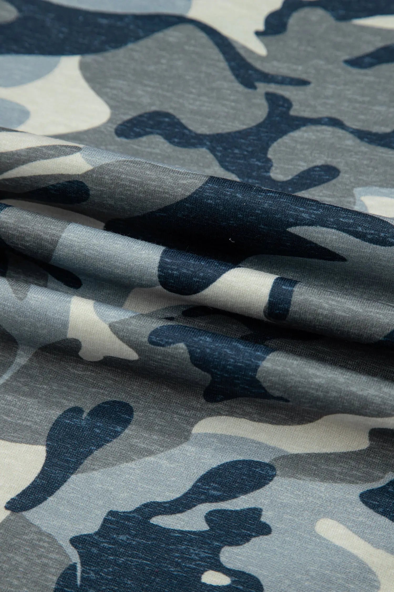 Green Camouflage Print Crew Neck T Shirt Markonline