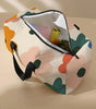 White Flower Print Quilted Large Duffel Bag Markonline