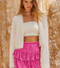 Sexy Beaded Skirt with Sequins and Pleats - Pure Color Short Skirt for Women Markonline